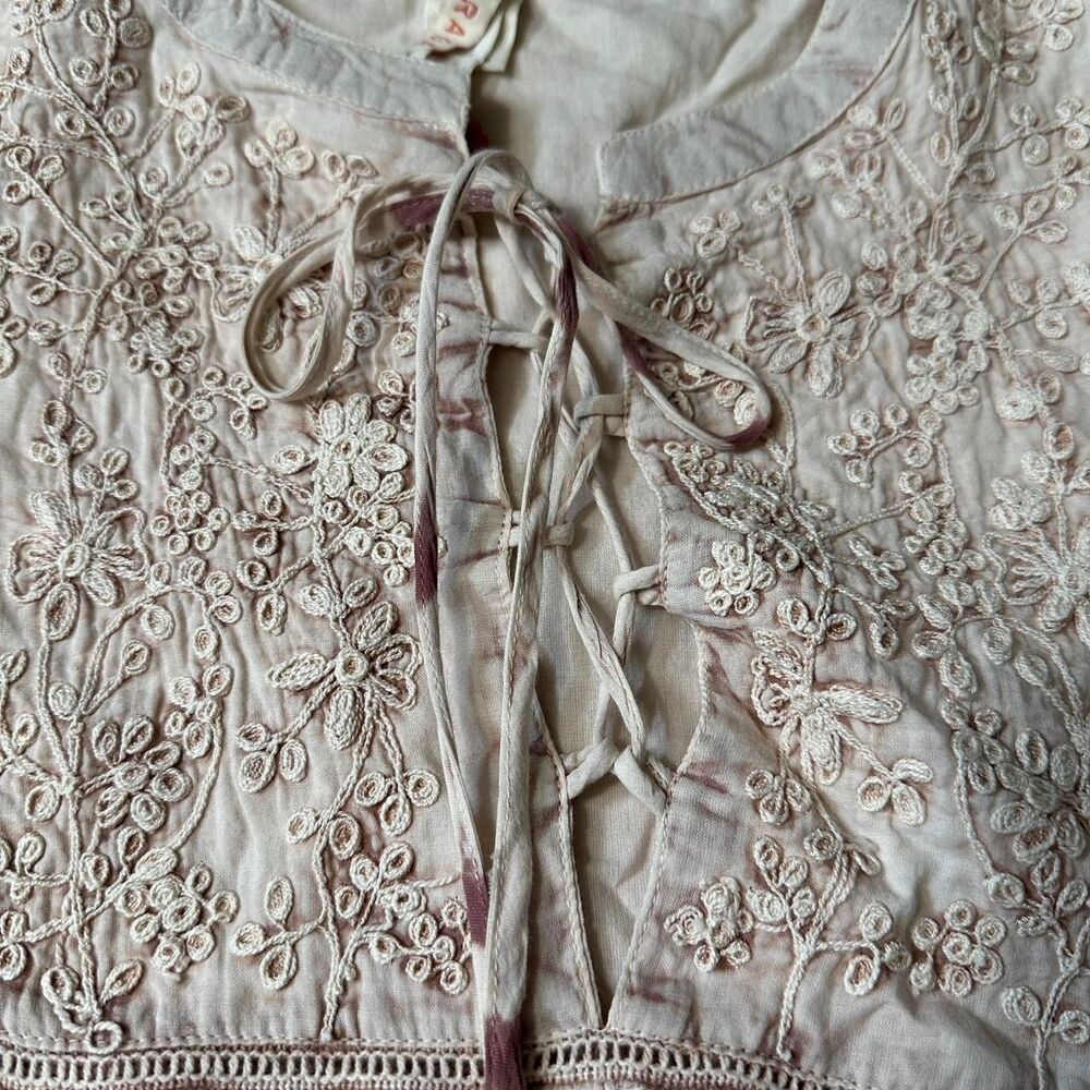 Vintage-Inspired RAGA Embroidered Boho Blouse – Size Small - Picture 2 of 7